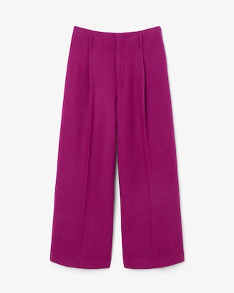 Runway Slub Wool Wide Fit Tailored Pants