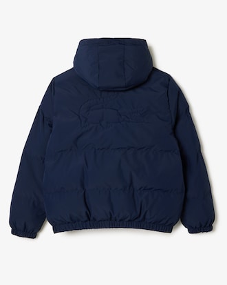 Kids' Embroidered Crocodile Hooded Puffer Jacket