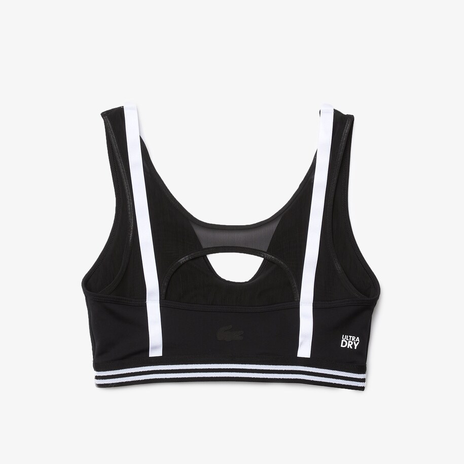 Women’s Lacoste SPORT Contrast Accents And CutOuts Sports Bra T