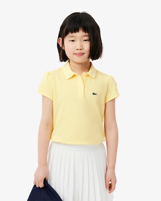 Kids' Scalloped Collar Mini Piqu&eacute; Polo