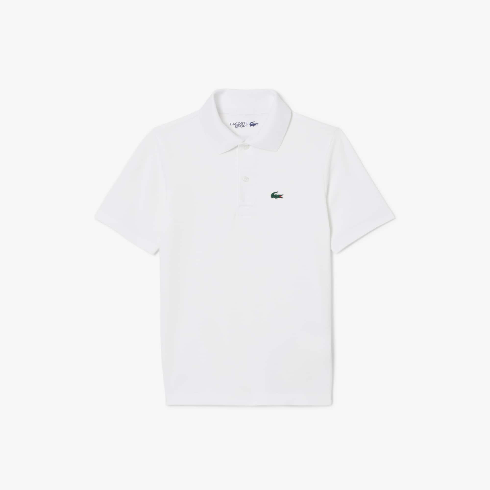 Lacoste Boys' Sport Ultra Dry Jersey Polo - 12 Years In White