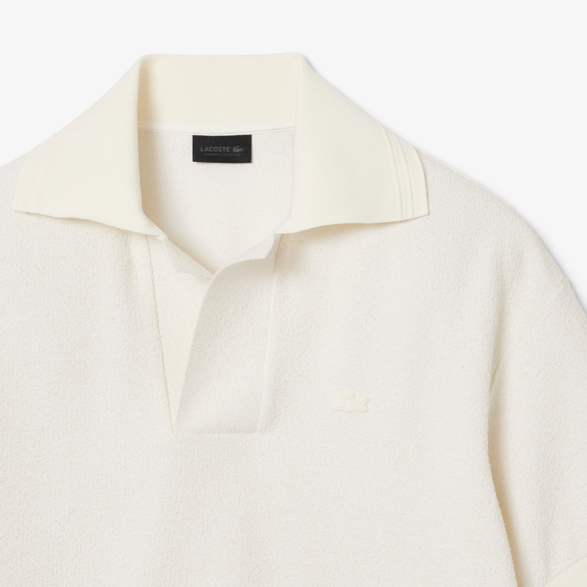 Runway Loose Fit Bouclé Knit Polo Shirt