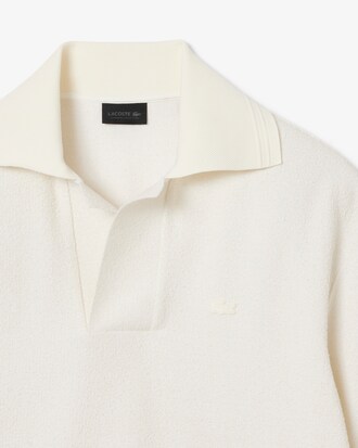 Runway Loose Fit Boucl&eacute; Knit Polo Shirt