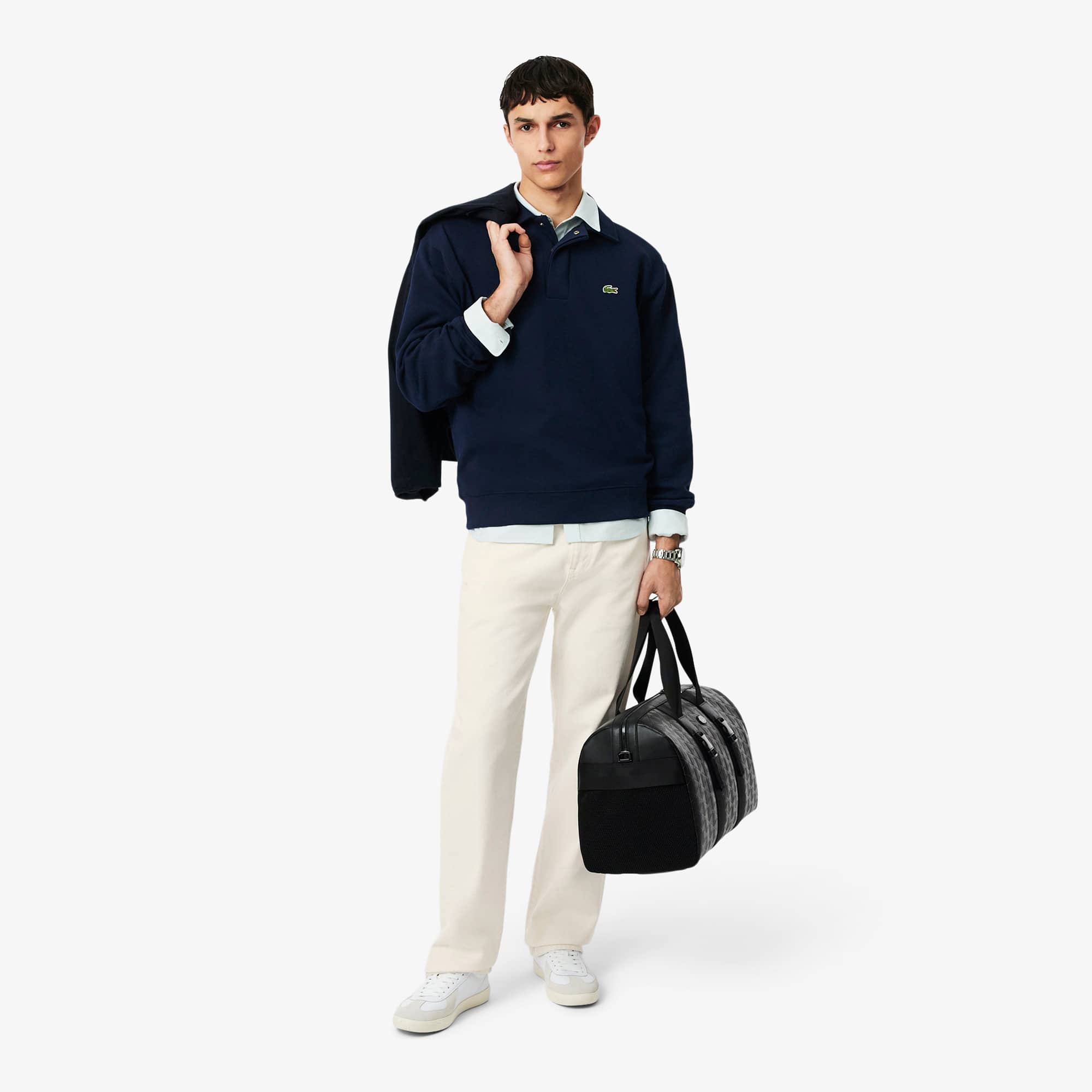 Polo Collar Piqué Sweatshirt - Sweaters & Sweatshirts - New In