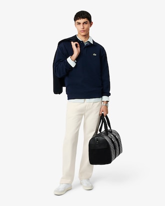 Polo Collar Piqu&eacute; Sweatshirt