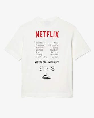 T-shirt unisexe Lacoste x Netflix loose fit en coton biologique