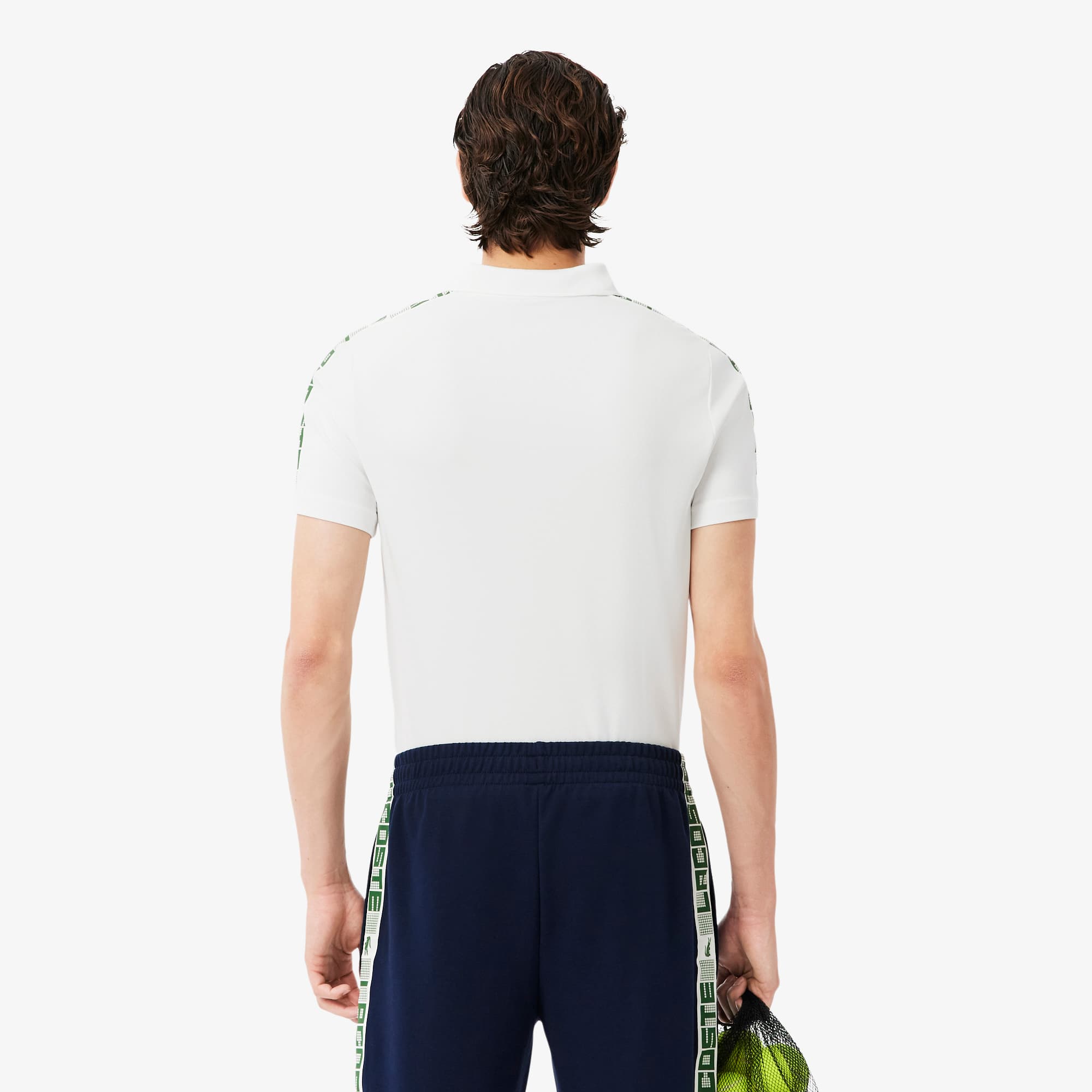 Men's Ultra Dry Branded Stripe Tennis Polo - Polo Shirts - New In