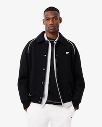 Men's Badge Accent Wool Varsity Jacket
