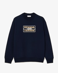 Oversized Tennis Print Fleece Jogger Sweatshirt