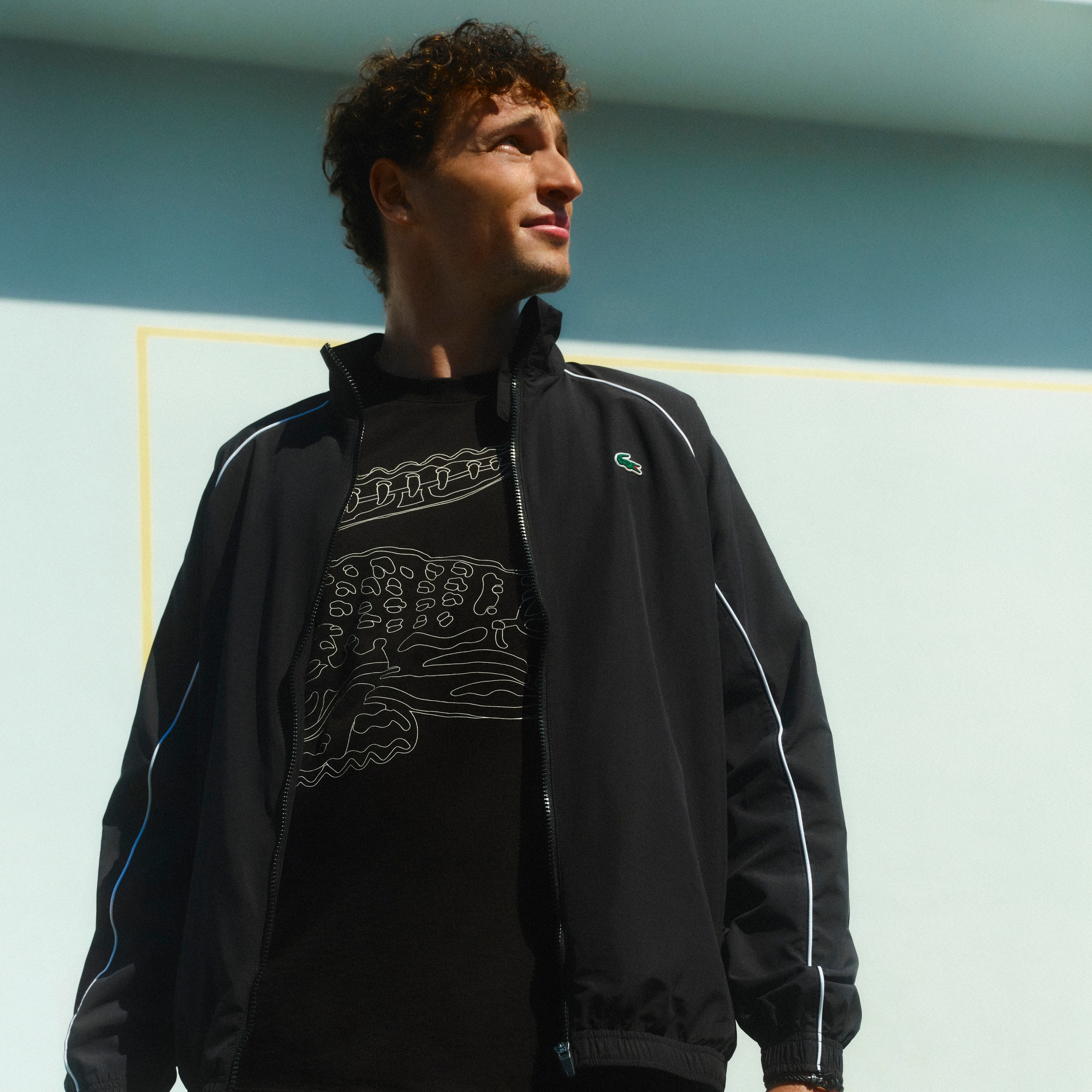 Sport Water-Repellent Trim Accent Track Jacket