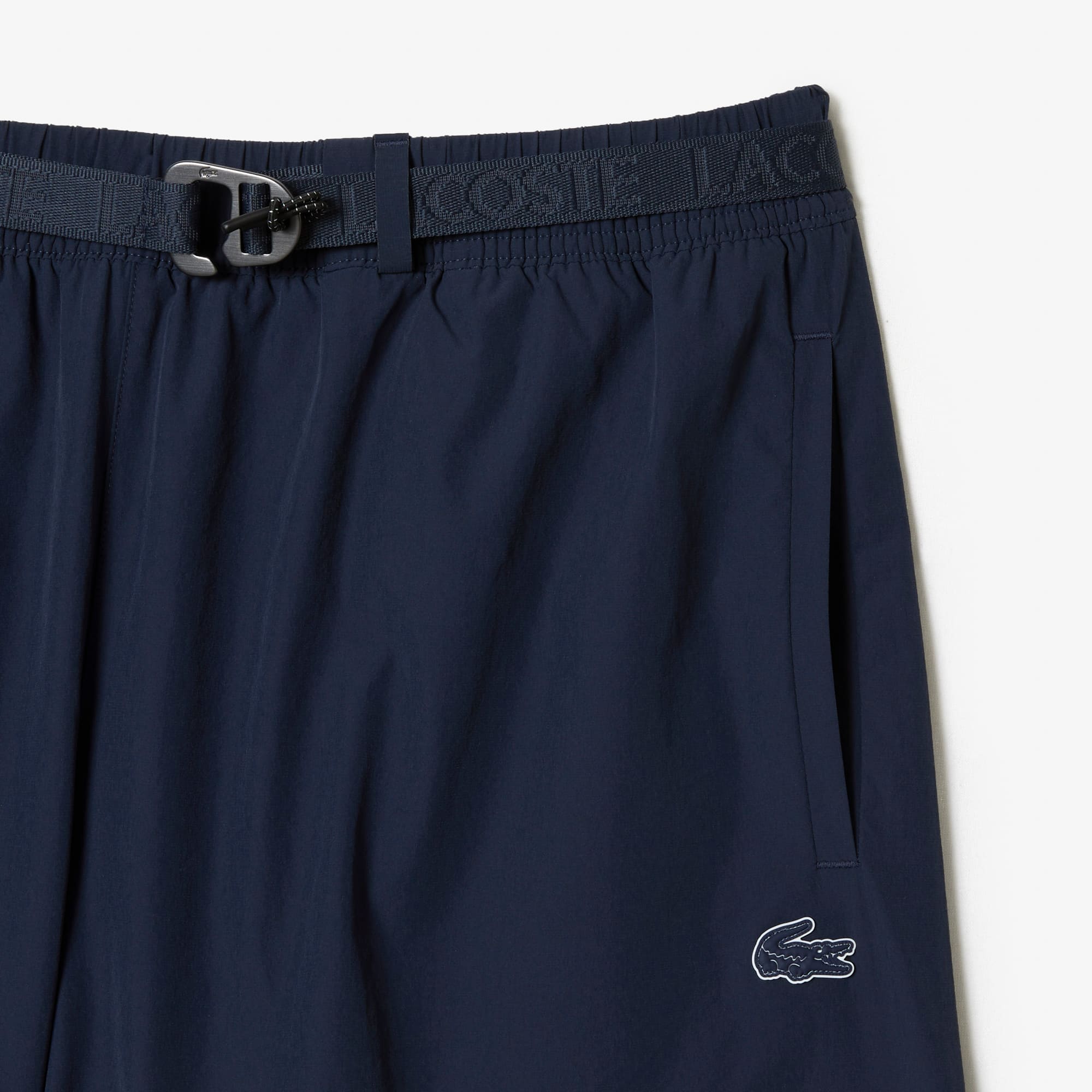 LACOSTE　海パン Men's Quick-Dry Logo Stripe Swim Trunks - Shorts & Swim