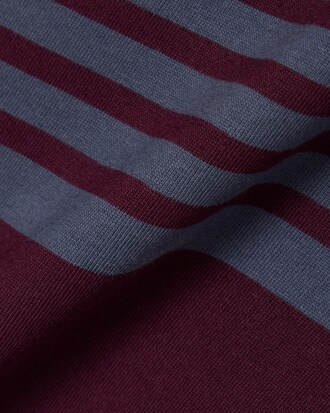 Playera de Tejido Jersey de Rayas con Bloques de Color