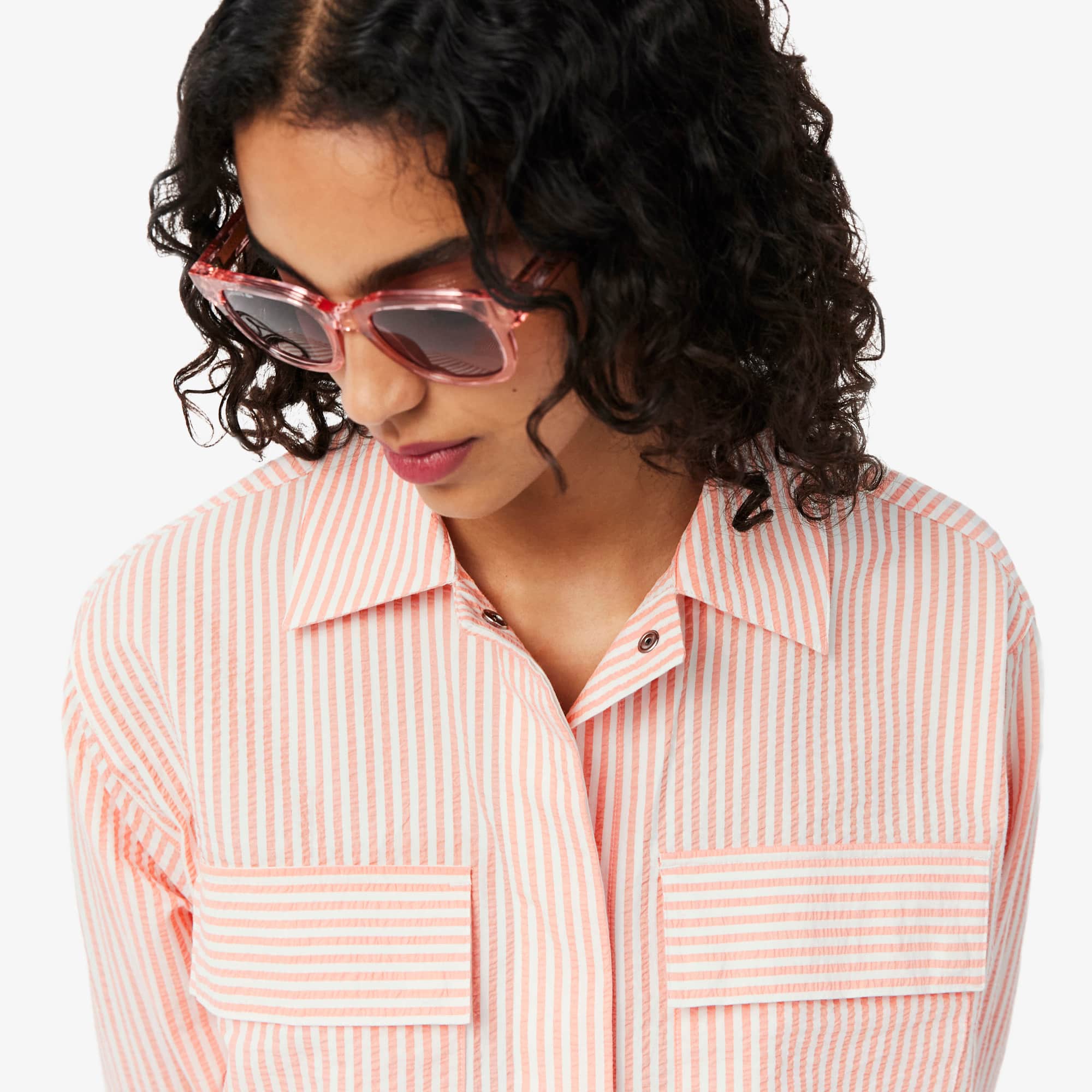 Striped Seersucker Jacket - Jackets & Coats - New In 2026 | Lacoste
