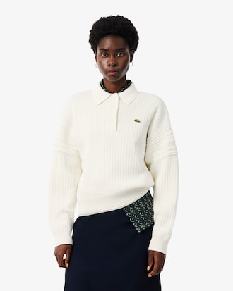 French Made Polo Collar Sweater