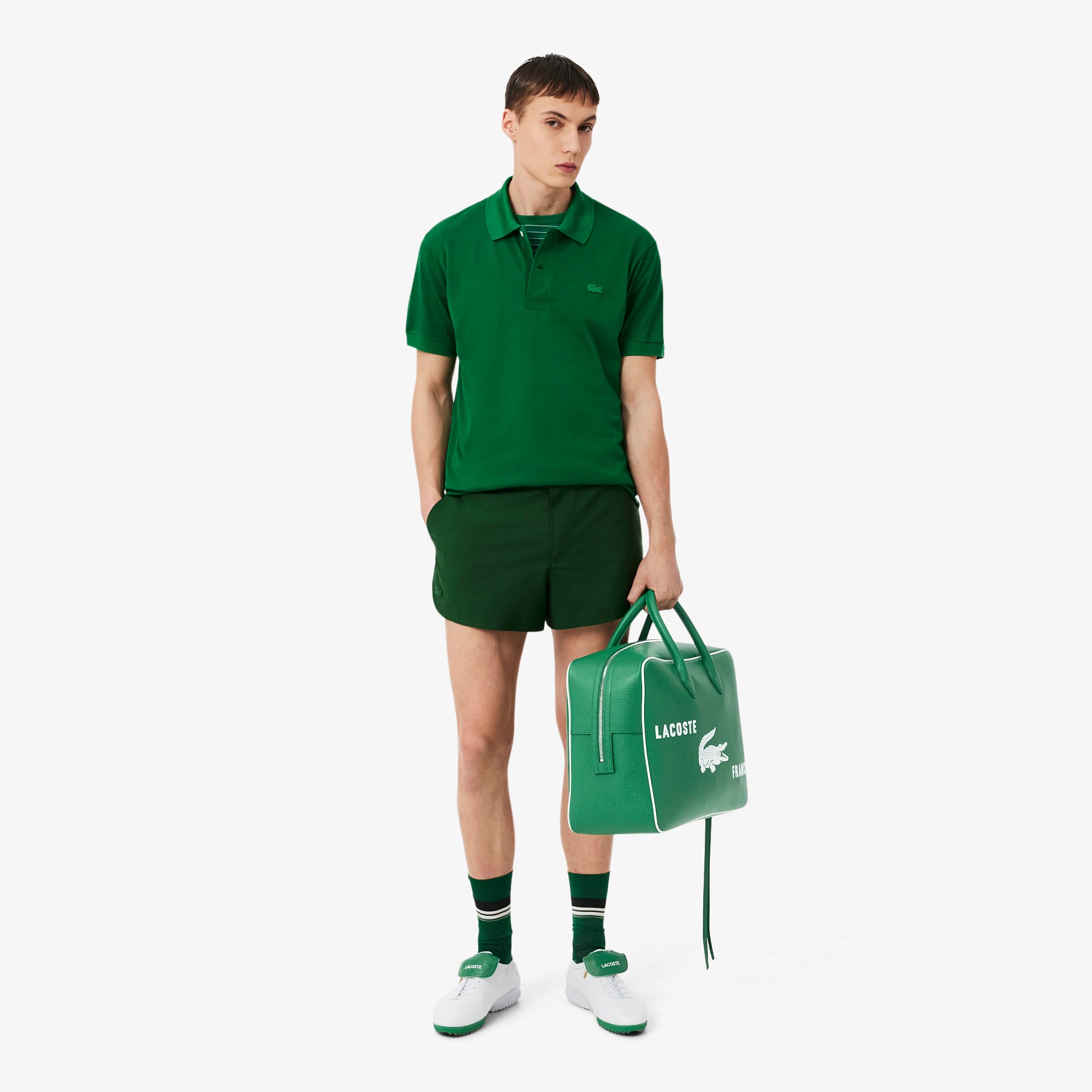 Runway Large Printed Leather Gym Bag - Bags - New In 2026 | Lacoste