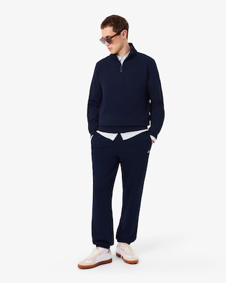 High Neck Embossed Zipped Sweatshirt