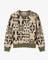 Women's Crew Neck Wool Graphic Sweater
