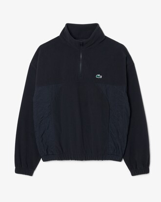 Sudadera Deportiva con Cierre 1/4 en Dos Tejidos