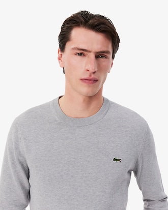 Suéter para hombre de algodón con cuello redondo