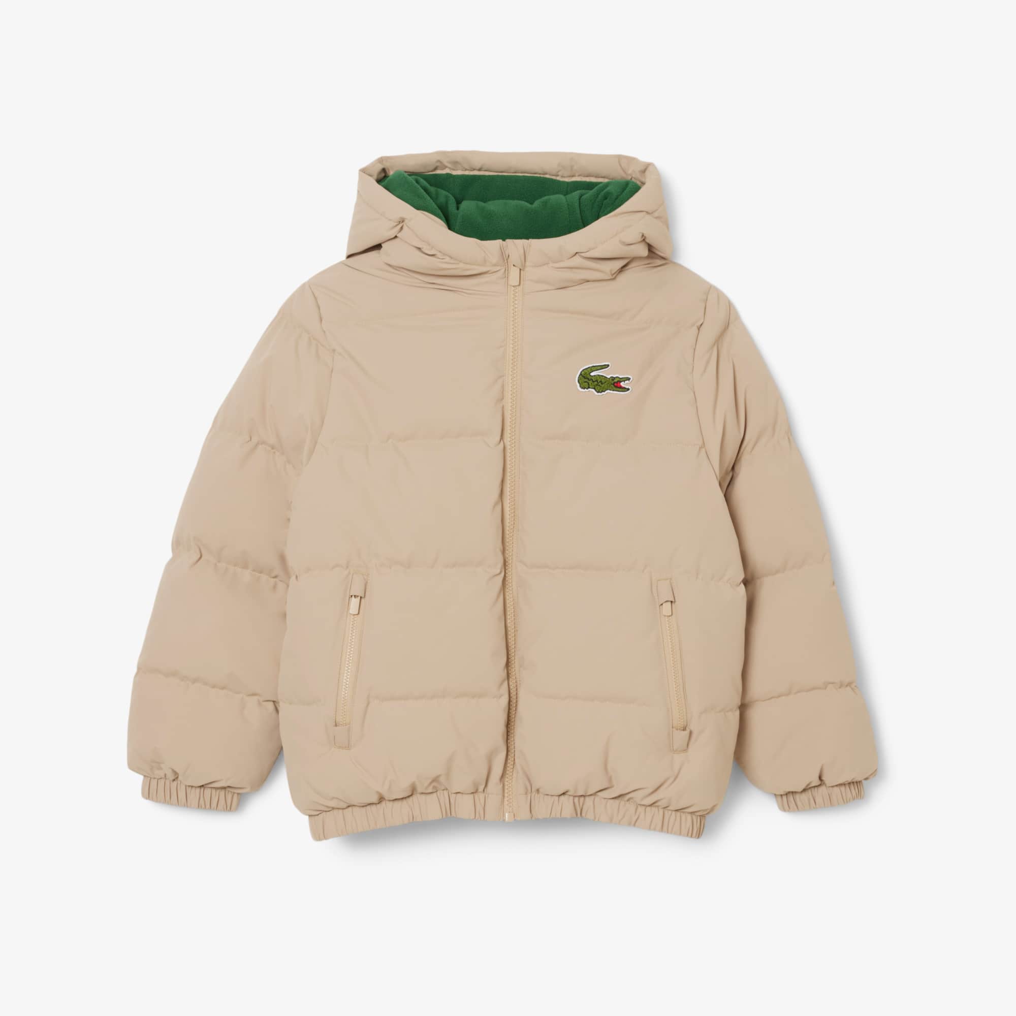 Kids' Embroidered Crocodile Hooded Puffer Jacket