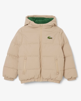 Kids' Embroidered Crocodile Hooded Puffer Jacket
