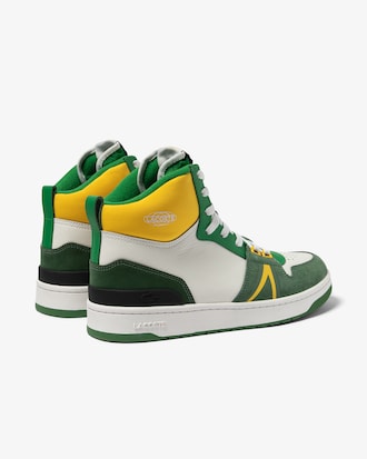 Men's L001 Leather Colorblock High-Top Sneakers