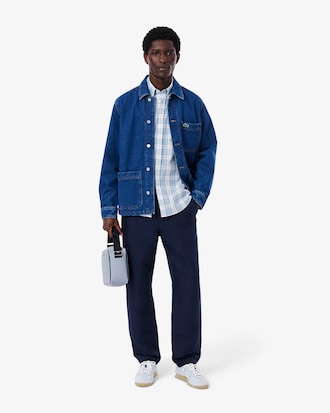Chemise stretch avec imprimé à carreaux