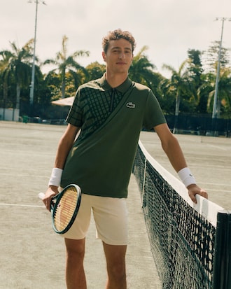 Polo Tennis slim fit Ultra Dry imprim&eacute;
