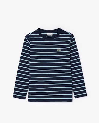 Playera de manga larga de algod&oacute;n grueso a rayas