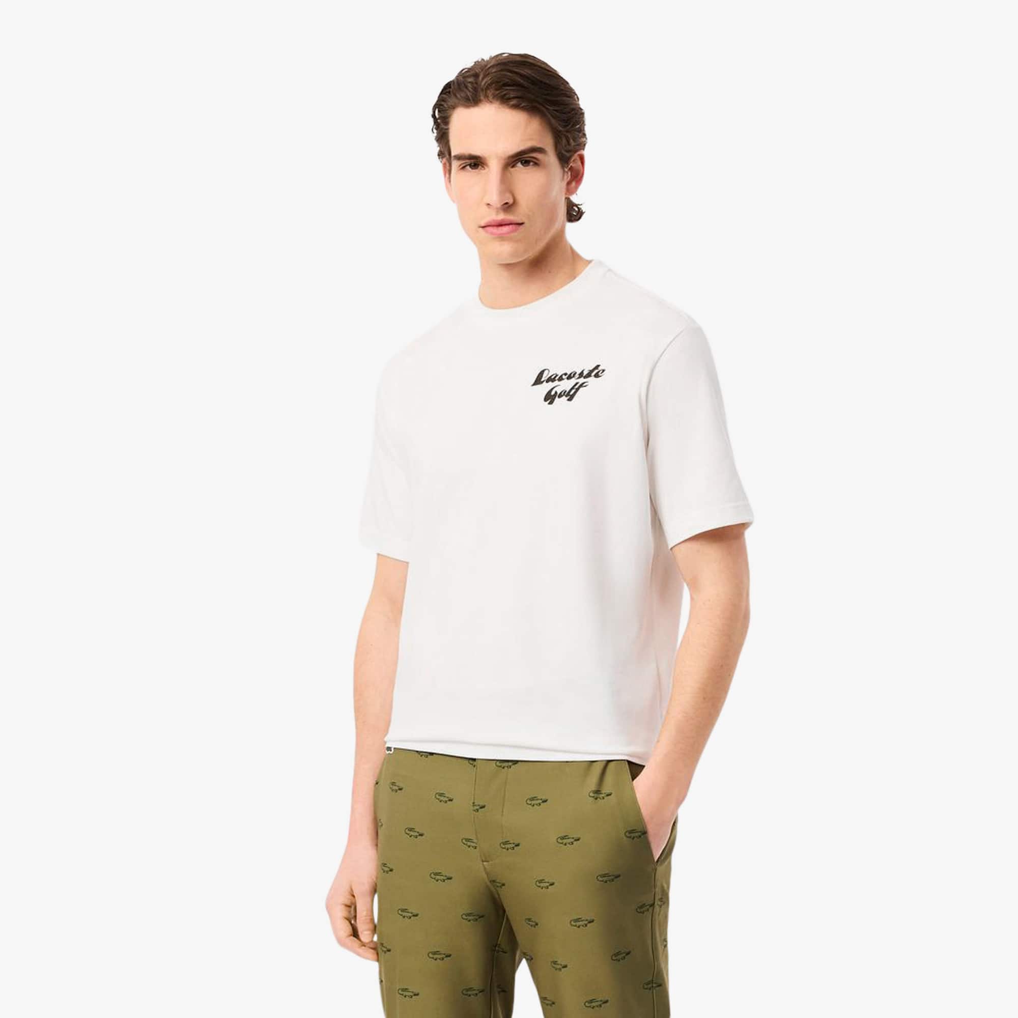 Lacoste Men's Relaxed Fit Printed Golf T-Shirt