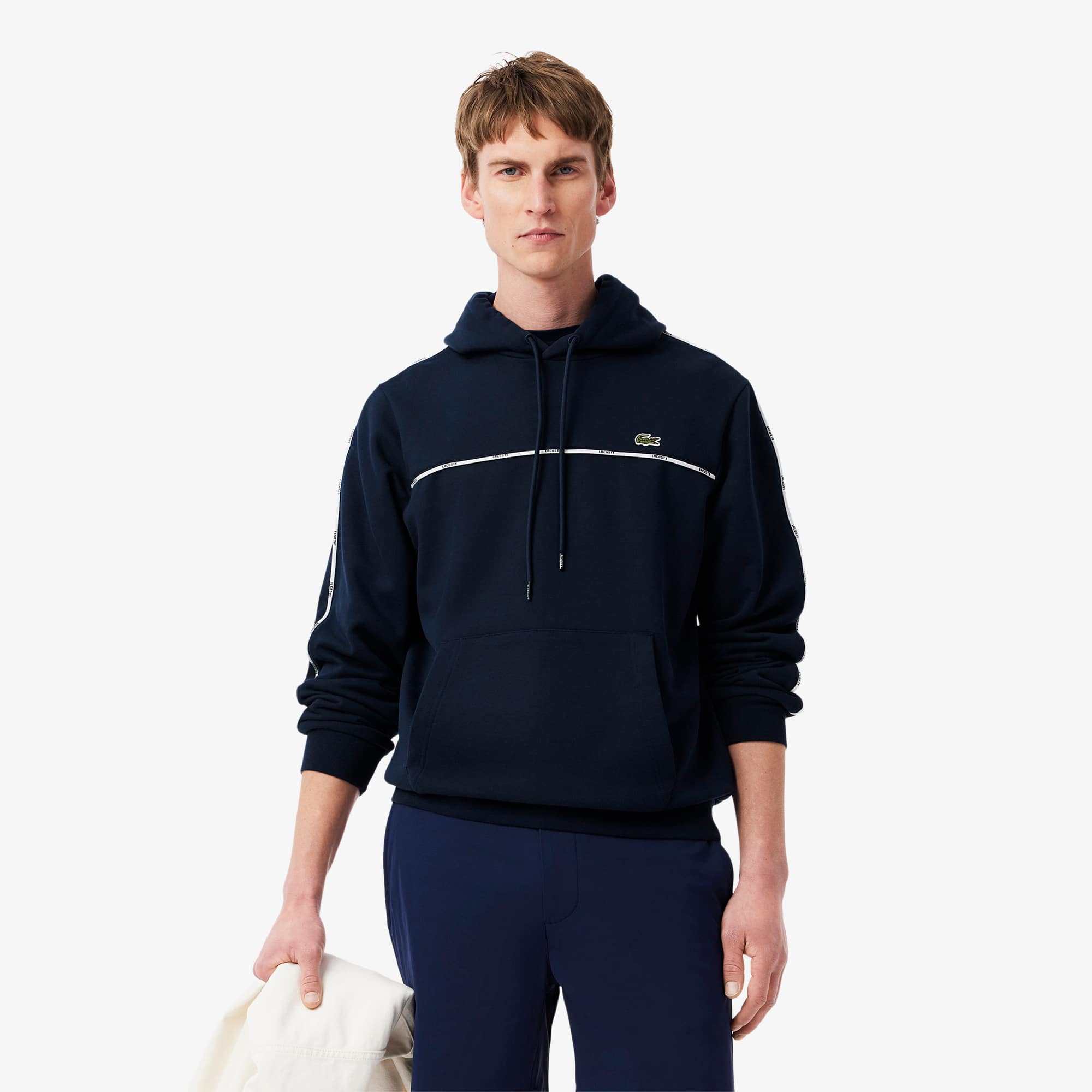 Lacoste Men's Classic Fit Logo Stripe Sweatshirt