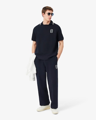 Badge Accent Piqu&eacute; Sweatpants