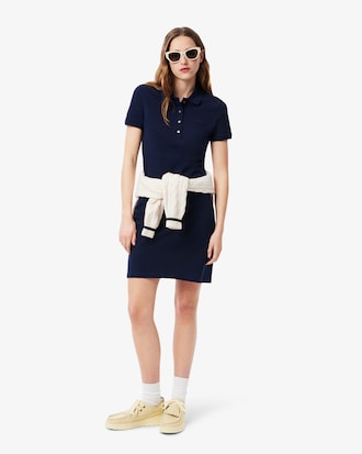 Women's Slim Fit Stretch Mini Piqué Polo Dress