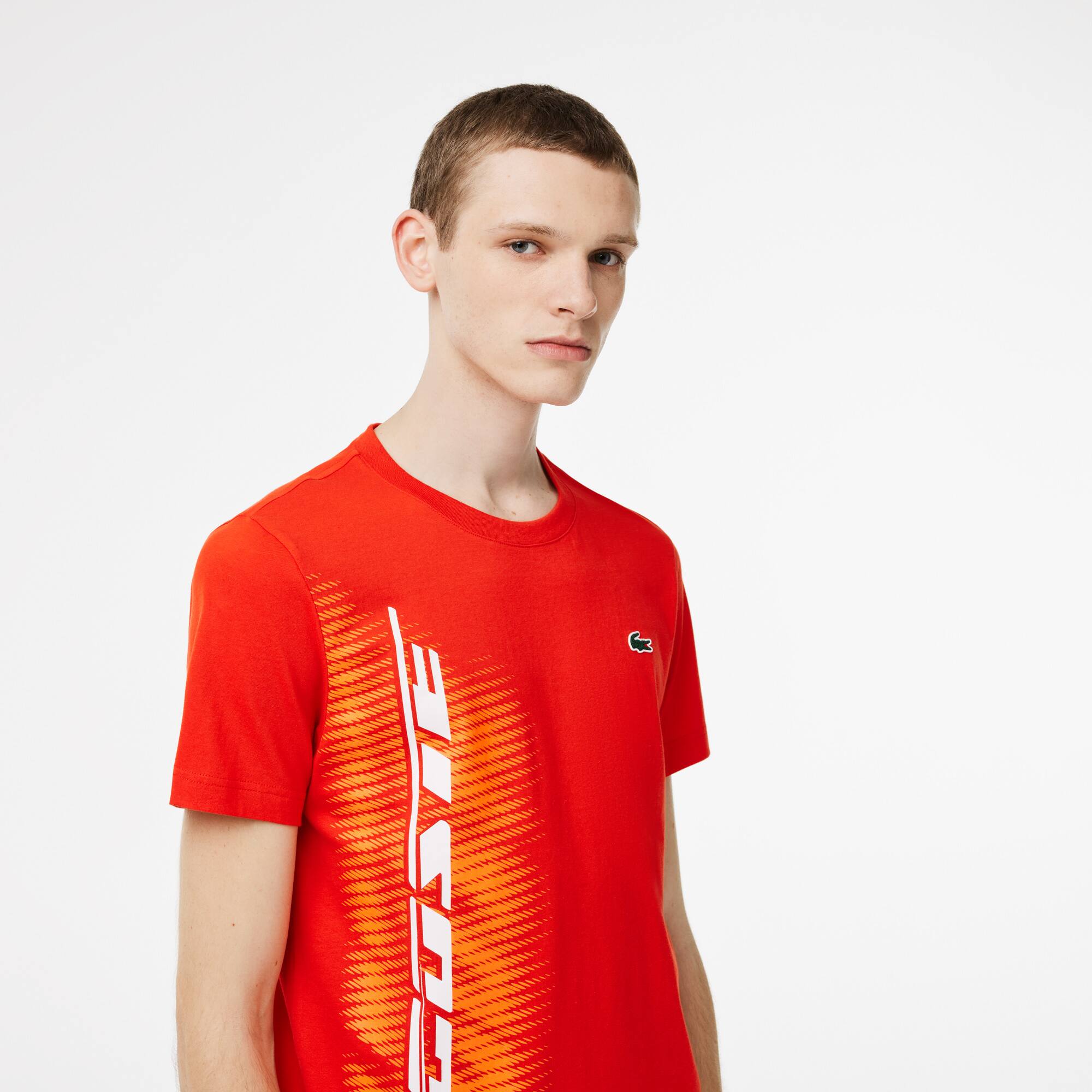 Men's Lacoste Sport Regular Fit T-shirt with Contrast