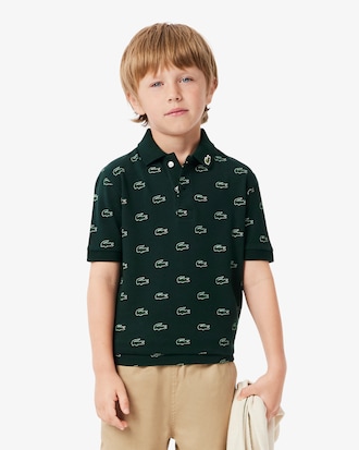 Boys' Printed Petit Piqué Polo