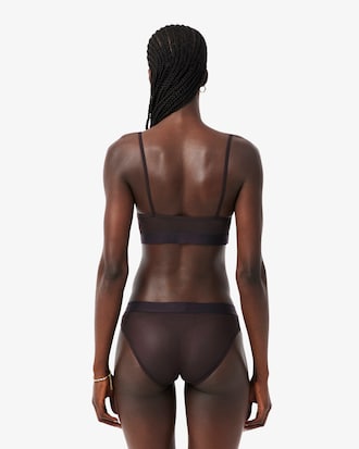 Crocodile Accent Mesh Bralette