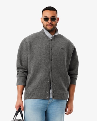 Men's Merino Wool Jersey Bomber Jacket