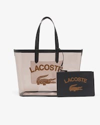 Grand sac cabas Anna transparent grainé