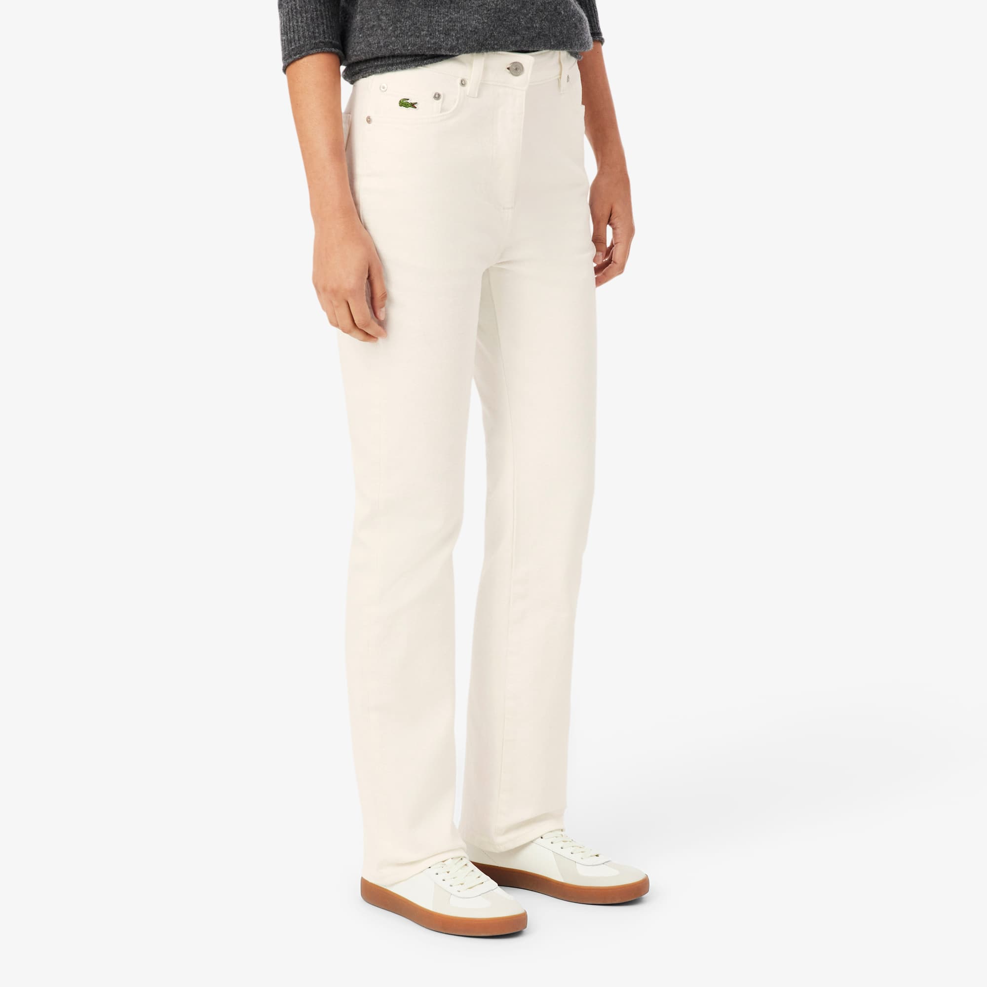 Straight Cut High Waist Denim Jeans