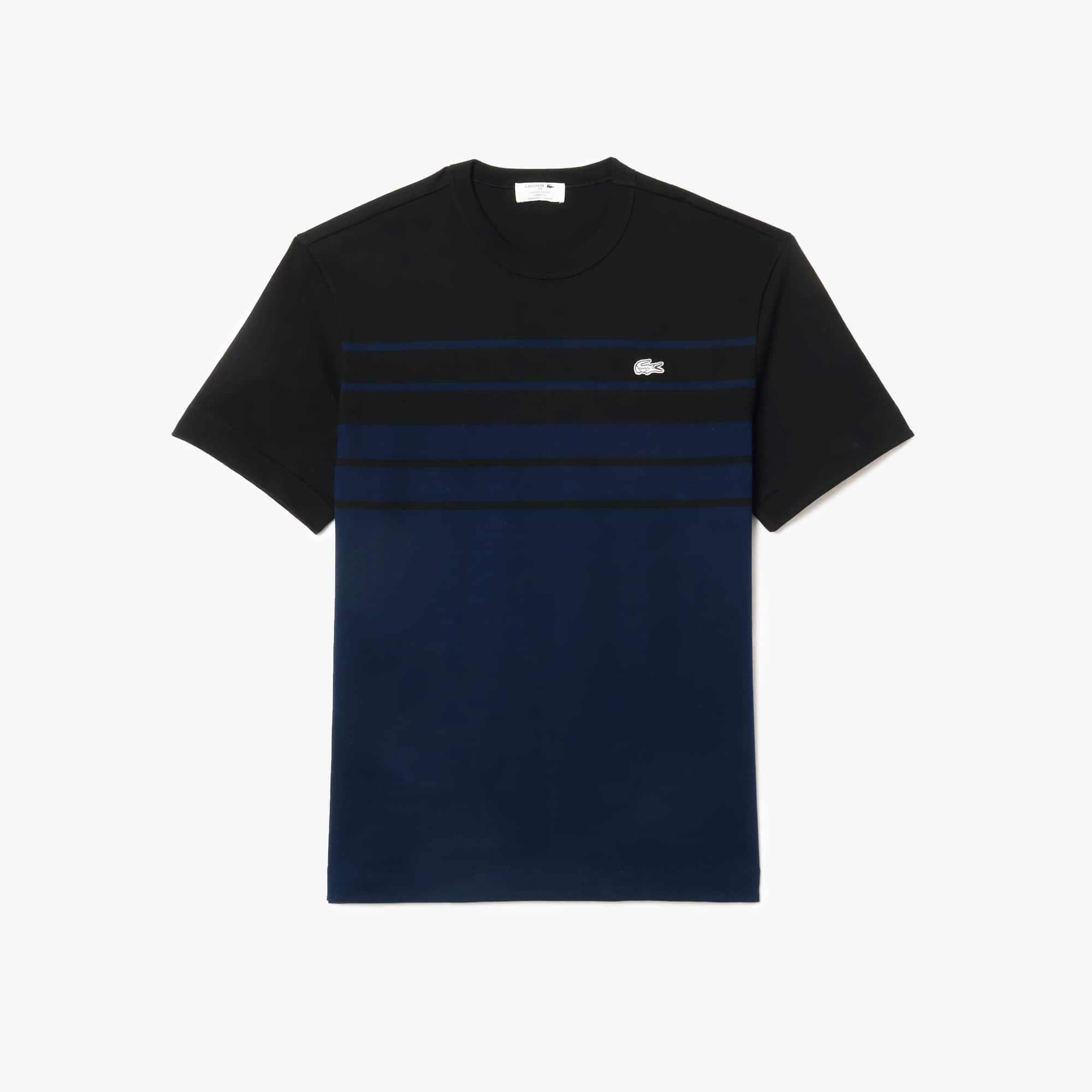 送料込★LACOSTE★TH8130 Tシャツ Men's Made In France Striped Heavy Cotton T-Shirt - T-shirts