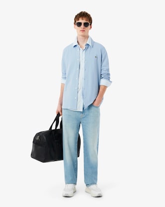 Camisa Para Hombre Slim Fit En Piqu&eacute; De Algod&oacute;n
