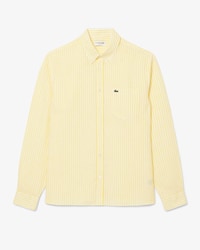 Men's Regular Fit Striped Linen Shirt