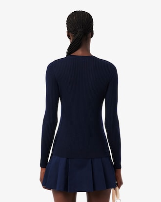 Women's Rib Knit Merino Wool Cardigan