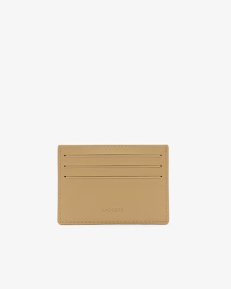 Porte-cartes avec imprim&eacute; monogramme en cuir