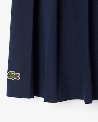 Girls' Oxford Cotton Pleated Skirt