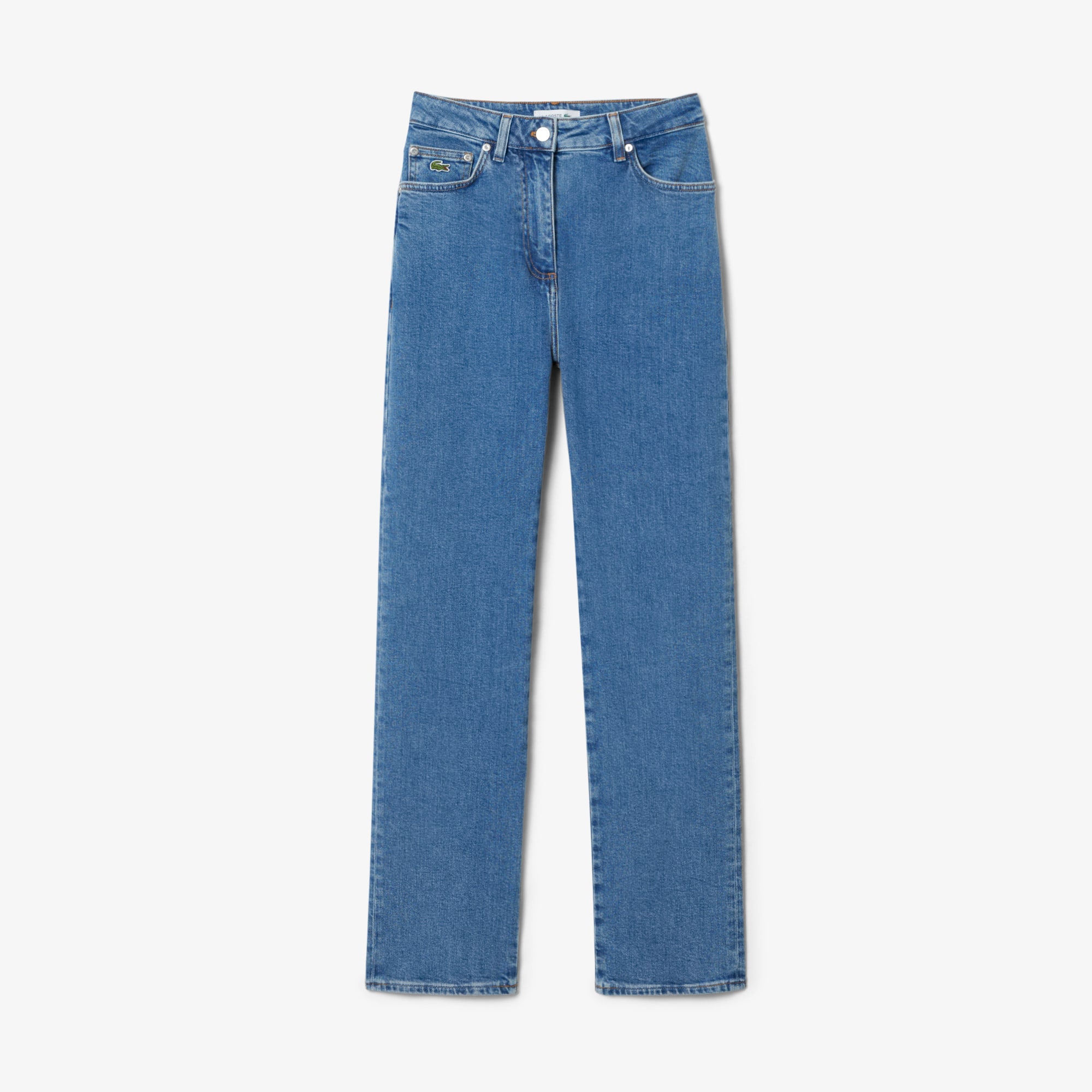 Straight Cut High Waist Denim Jeans
