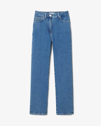 Jeans De Mezclilla Corte Recto