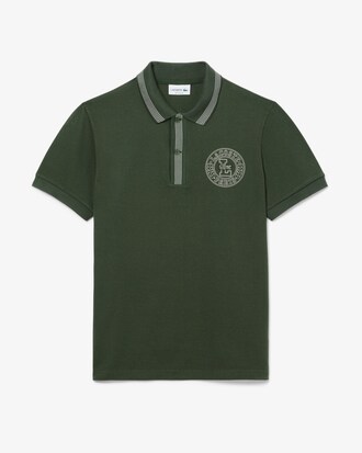 Men's Regular Fit L.12.12 Badge Print Polo