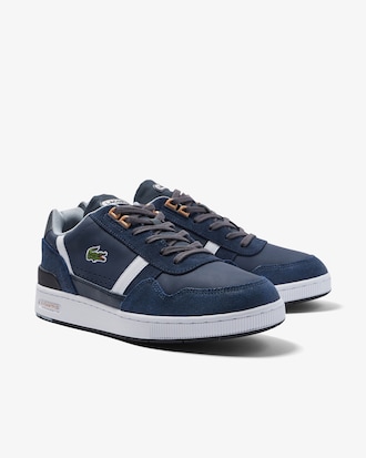 Men's T-Clip Leather and Suede Sneakers