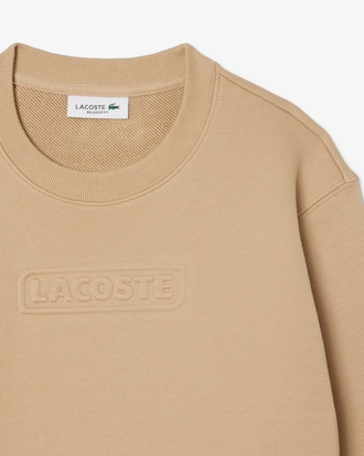 Sweatshirt coton logo emboss&eacute;
